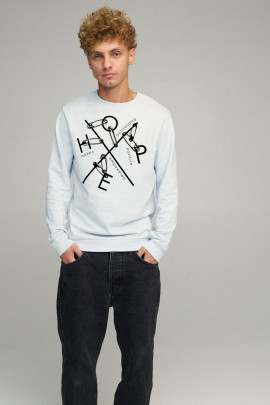 Світшот чоловічий BASIC /no flis/