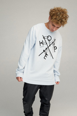 Світшот чоловічий OVERSIZE /no flis/