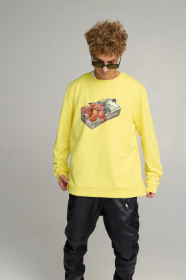 Світшот чоловічий OVERSIZE /no flis/