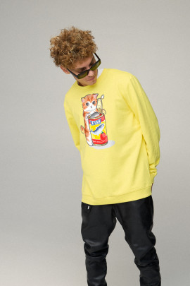 Світшот чоловічий OVERSIZE /no flis/