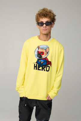 Світшот чоловічий OVERSIZE /no flis/