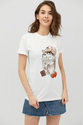 Футболка Boyfriend / дихаючий принт /