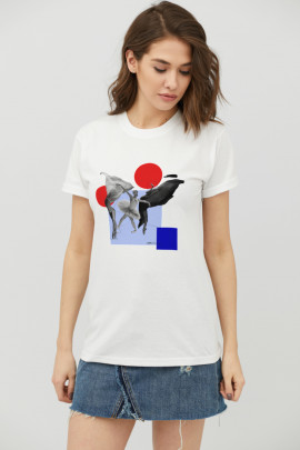 Футболка Boyfriend / дихаючий принт /