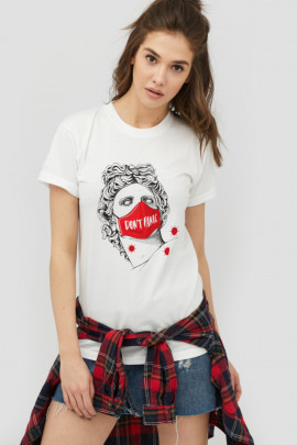 Футболка Boyfriend / дихаючий принт /