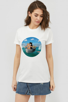 Футболка Boyfriend / дихаючий принт /