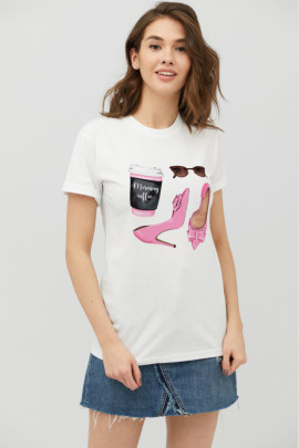 Футболка Boyfriend / дихаючий принт /