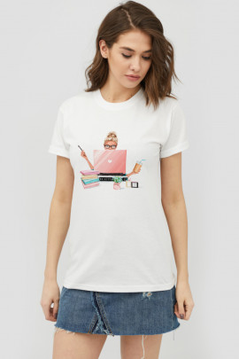 Футболка Boyfriend / дихаючий принт /