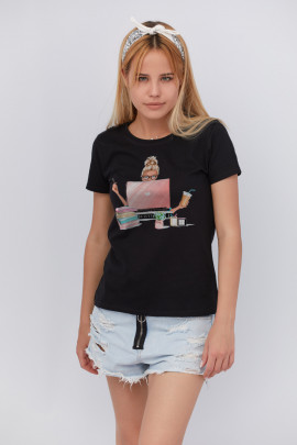 Футболка Basic / дихаючий принт /