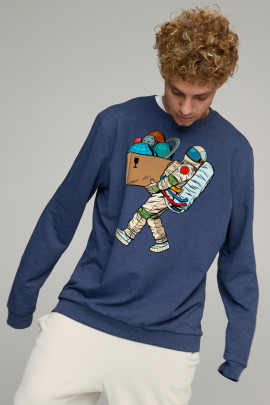 Світшот чоловічий OVERSIZE /no flis/