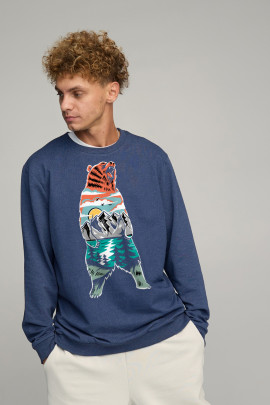 Світшот чоловічий OVERSIZE /no flis/