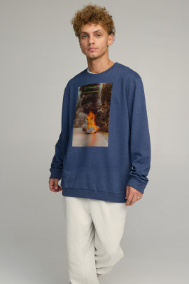 Світшот чоловічий OVERSIZE /no flis/