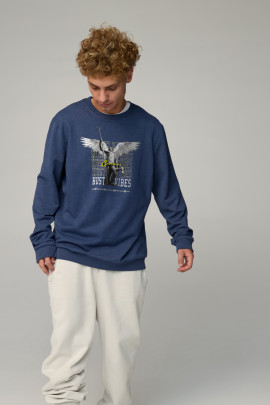 Світшот чоловічий OVERSIZE /no flis/