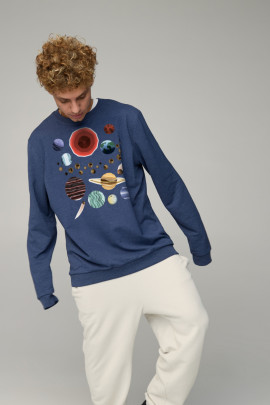 Світшот чоловічий OVERSIZE /no flis/