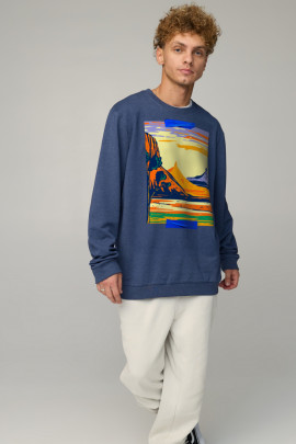 Світшот чоловічий OVERSIZE /no flis/