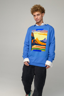 Світшот чоловічий OVERSIZE /no flis/