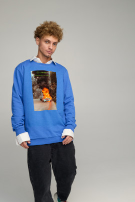 Світшот чоловічий OVERSIZE /no flis/