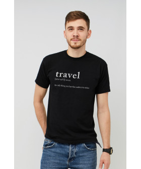 Футболка MEMO чоловіча чорна "travel"