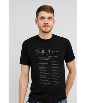 Футболка MEMO чоловіча чорна "South Africa. Bucket list challenge "