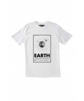 Футболка Trace of Space чоловіча біла "Earth"