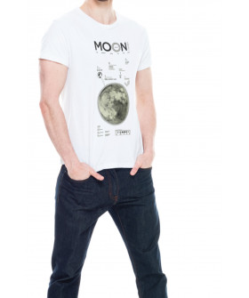 Футболка Trace of Space чоловіча біла "Moon"