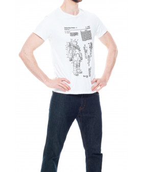 Футболка Trace of Space чоловіча біла "Suit patent"