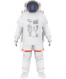 Футболка Trace of Space чоловіча біла "Suit patent"