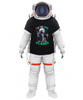 Футболка Trace of Space чоловіча чорна  "I`m too cool for just one planet"