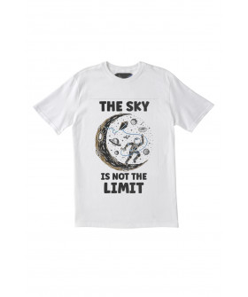 Футболка Trace of Space чоловіча біла "The sky is not the limit"