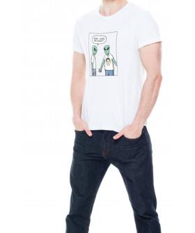 Футболка Trace of Space чоловіча біла "Wow - cool tee shirt!"
