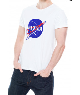 Футболка Trace of Space чоловіча біла "Pizza"