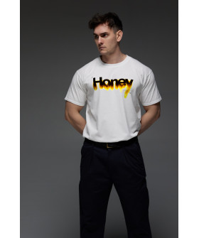 Футболка Aspirine чоловіча біла  "Honey"