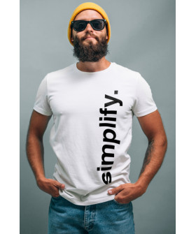 Футболка Ctrl+ чоловіча біла  "Simplify"