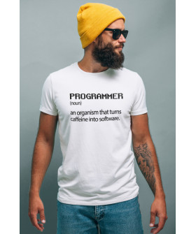 Футболка Ctrl+ чоловіча біла  "Programmer"