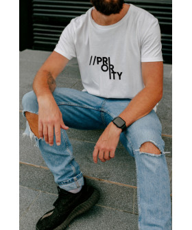 Футболка Ctrl+ чоловіча біла  "//priority"