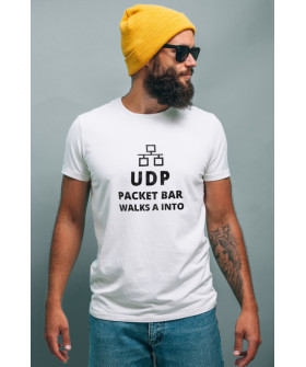 Футболка Ctrl+ чоловіча біла  "UDP"