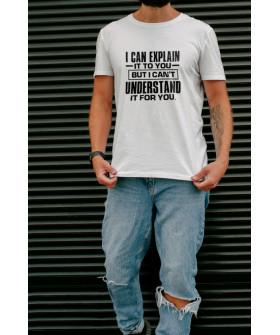 Футболка Ctrl+ чоловіча біла  "I can..."