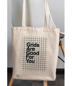 Еко-сумка шопер Ctrl+ натуральний  "Grids are good for you " 