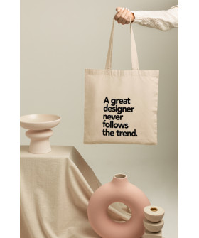 Еко-сумка шопер Ctrl+ натуральний  "A great designer never follows the trend. " 