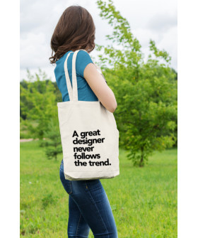 Еко-сумка шопер Ctrl+ натуральний  "A great designer never follows the trend. " 