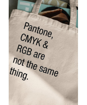Еко-сумка шопер Ctrl+ натуральний  "Pantone, CMYK & RGB are not the same thing. " 