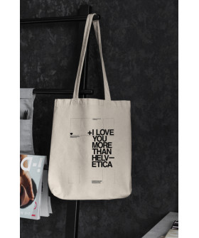 Еко-сумка шопер Ctrl+ натуральний  "I love you more than helvetica" 