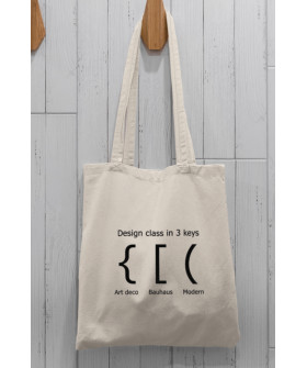 Еко-сумка шопер Ctrl+ натуральний  "Design class in 3 keys..." 