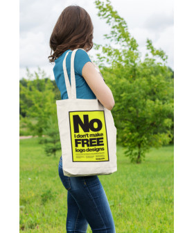Еко-сумка шопер Ctrl+ натуральний  "No I don`t make free logo designs" 