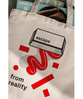 Еко-сумка шопер Ctrl+ натуральний  "Escape from reality" 