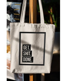 Еко-сумка шопер Ctrl+ натуральний  "Get. Shit. Done" 