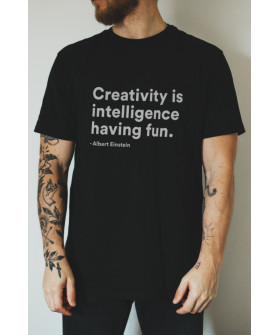 Футболка Ctrl+ "Creativity is intelligence having fun"
