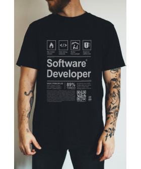Футболка чорна чоловіча Ctrl+ "Software developer"