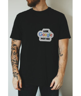 Футболка чорна чоловіча Ctrl+ "Ask Google not me"