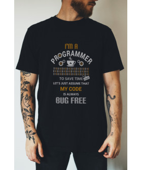 Футболка чорна чоловіча Ctrl+ "I`m a programmer"