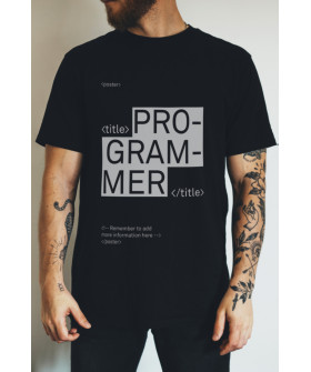 Футболка чорна чоловіча Ctrl+ "Programmer"